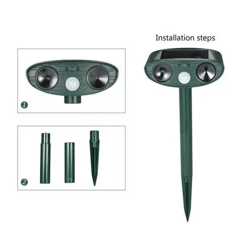 Ultrasonic Deer Repeller, Pack of 4 Solar Powered Devices