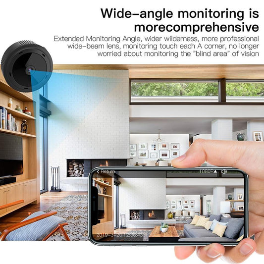 1080P HD Mini WiFi Camera with IR Night Vision for Home Security and Baby Monitoring