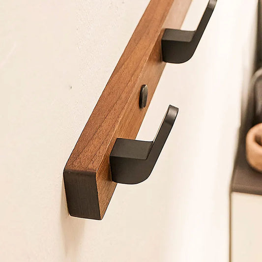 Wall-Mounted Coat Hook, Minimalist Design with Wood and Metal Holder