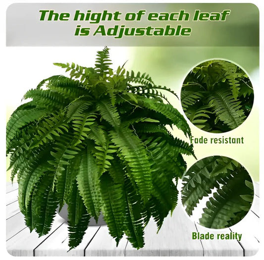 Artificial Boston Fern for Porch and Balcony Decoration