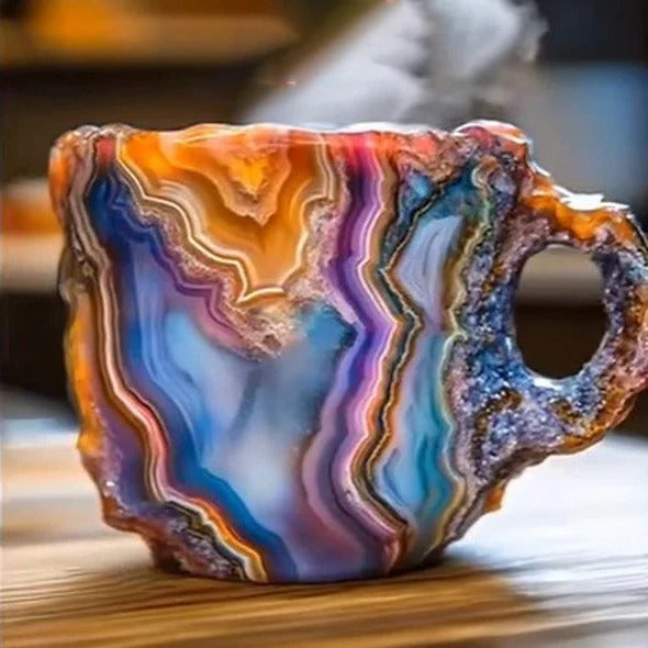 Heat Resistant Mineral Crystal Mugs for Coffee and Tea, Stylish Design