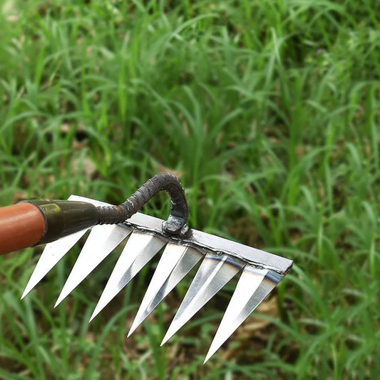 Carbon Steel Garden Weeding Rake, Hand Tool for Efficient Weeding