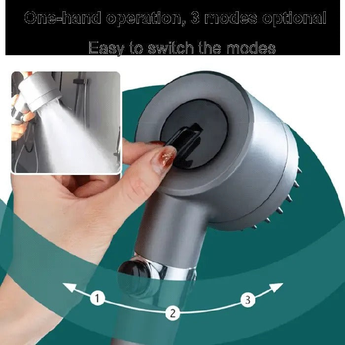 High Pressure Showerhead with Adjustable Spray Settings
