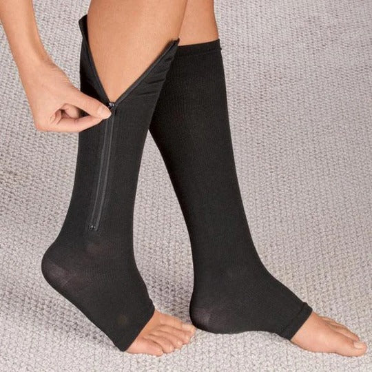 Pair of Zippered Compression Socks