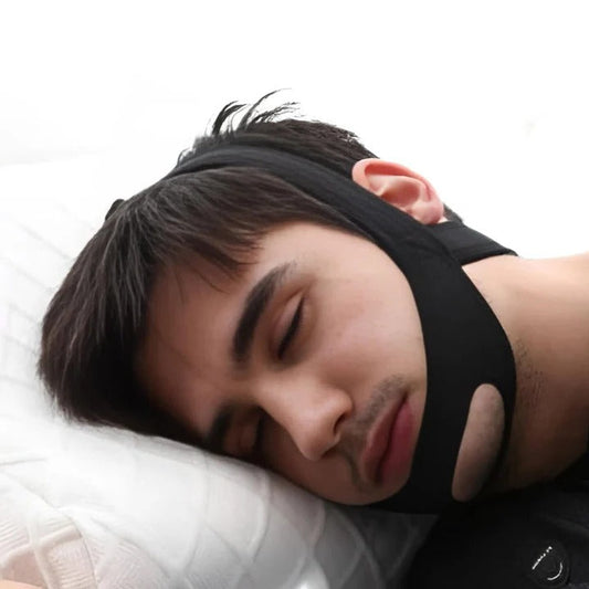 Full Head Chin Strap for Snoring and Sleep Apnea Support, Comfortable Night Use
