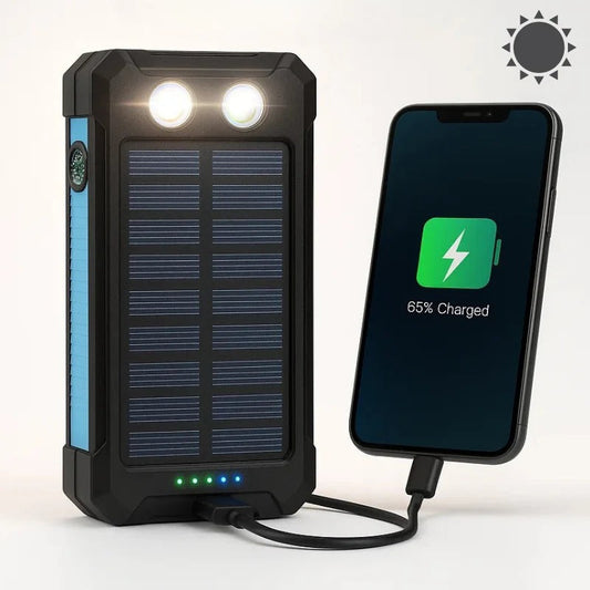 500000mAh Waterproof Solar Charger Power Bank, External Battery