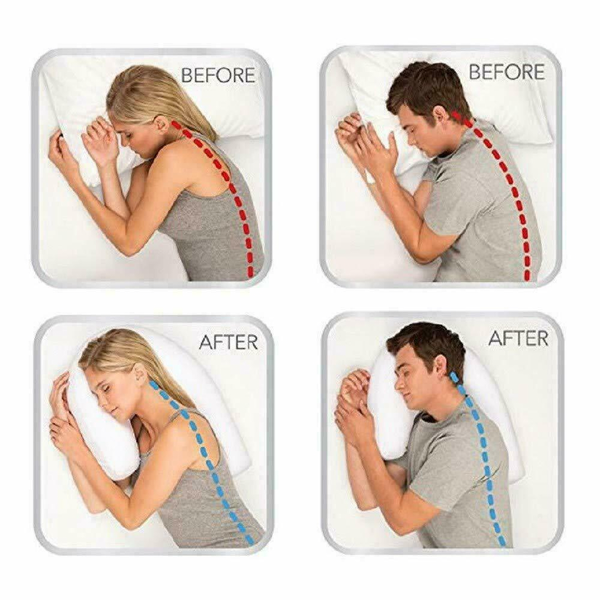Orthopedic Side Sleeper Pillow with Ear Hole for Comfort and Support