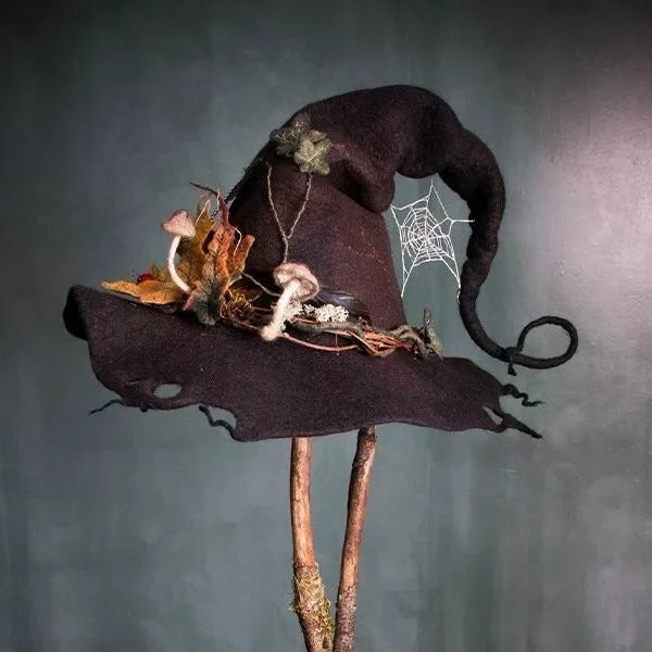 Felt Witch Hats for Halloween Party Decorations