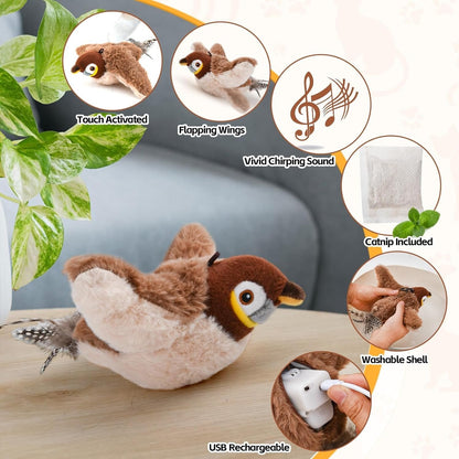 Interactive Bird Toy for Cats, ChirpBuddy