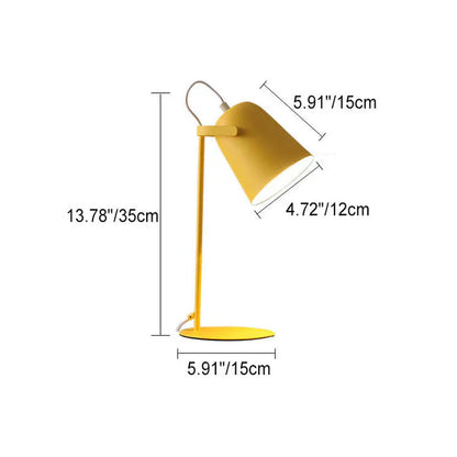 Nordic Macaron Color Table Lamp with Creative Iron Bucket Design