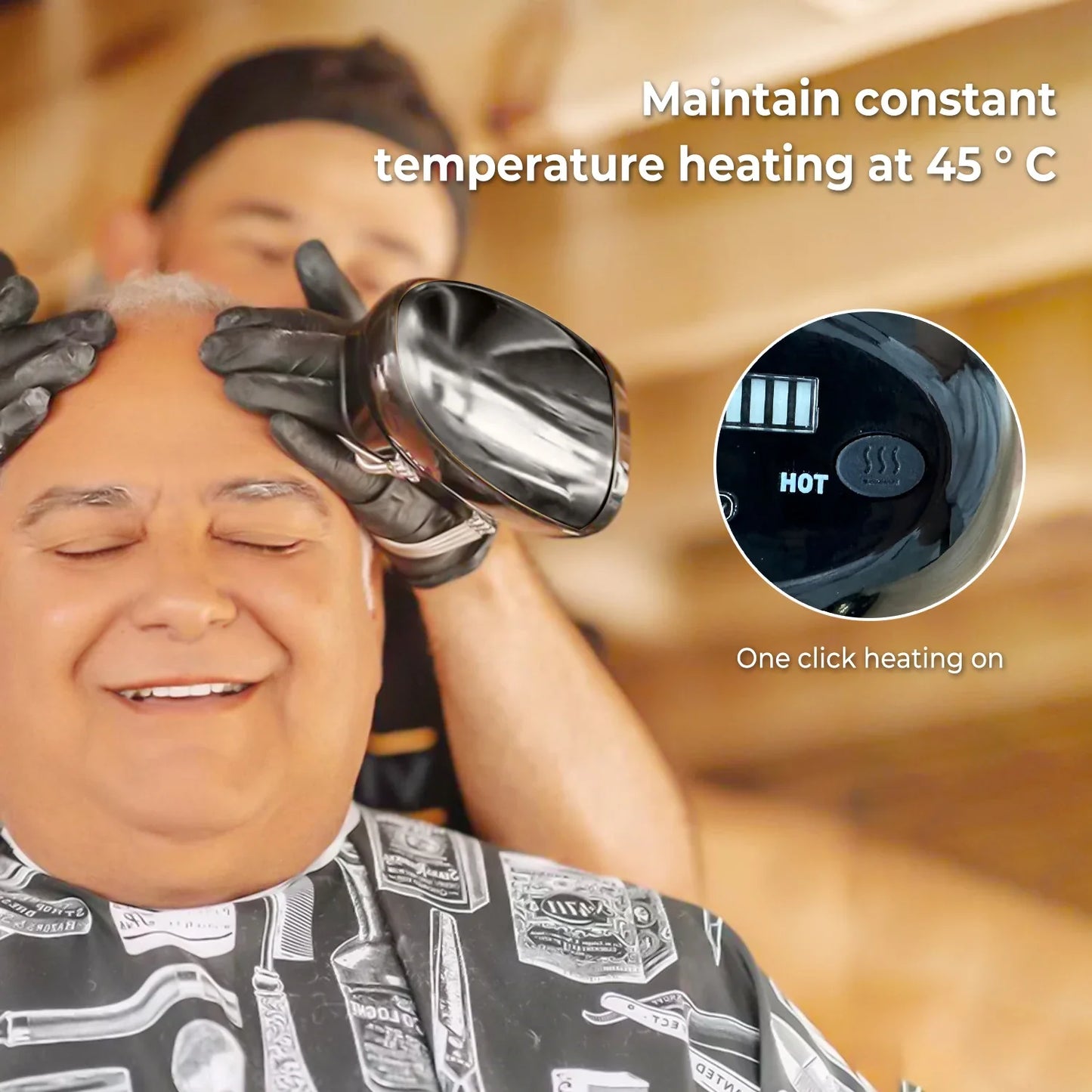 Cordless Professional Vibration Massager with Heat, USB Charging for Body, Neck, Back, Face