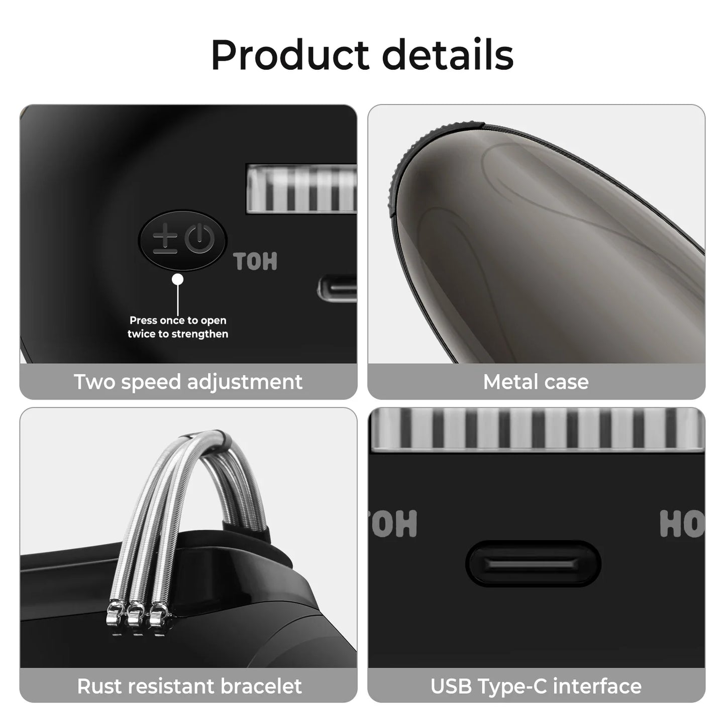 Cordless Professional Vibration Massager with Heat, USB Charging for Body, Neck, Back, Face