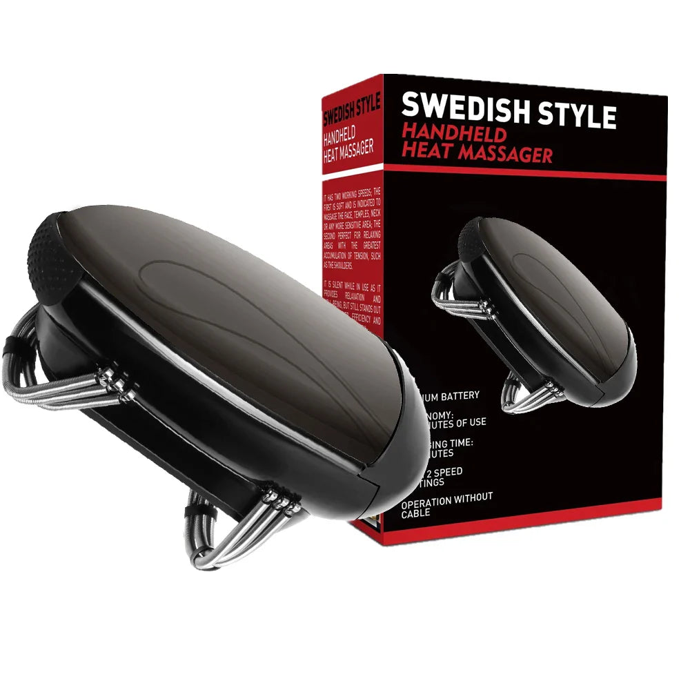 Cordless Professional Vibration Massager with Heat, USB Charging for Body, Neck, Back, Face