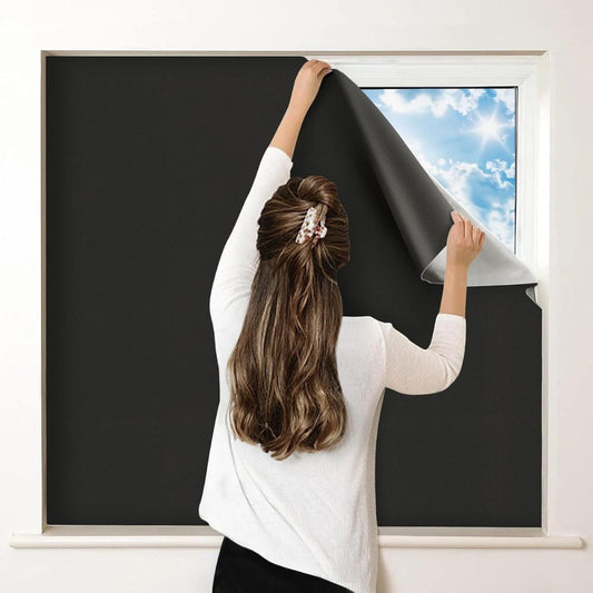 Blackout Window Cover Shade, Adhesive Sun Blocking Design