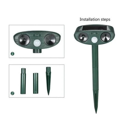 Ultrasonic Deer Repeller, Pack of 4 Solar Powered Devices