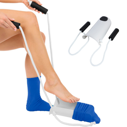 Sock Wearing Device for Elderly and Handicapped, No Bend Design