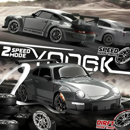4WD RC Car with LED Lights, Retro Drift Master