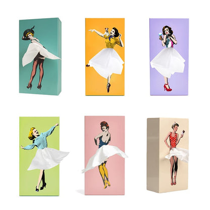 Flying Skirt Tissue Box Cover, Decorative Tissue Holder