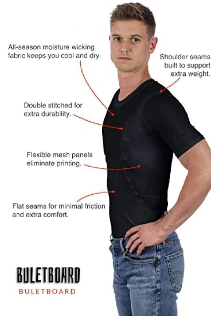 Concealed Leather Holster T-shirt for Men and Women