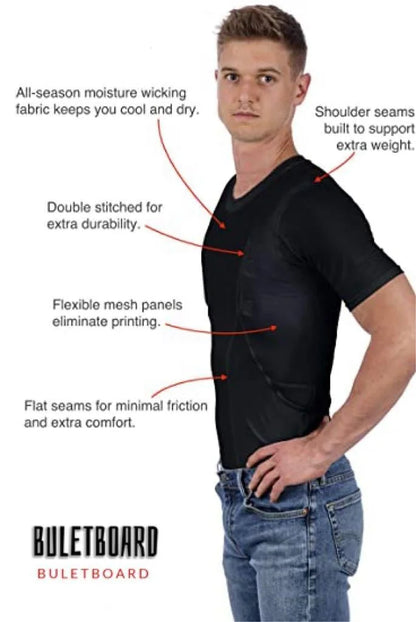 Concealed Leather Holster T-shirt for Men and Women