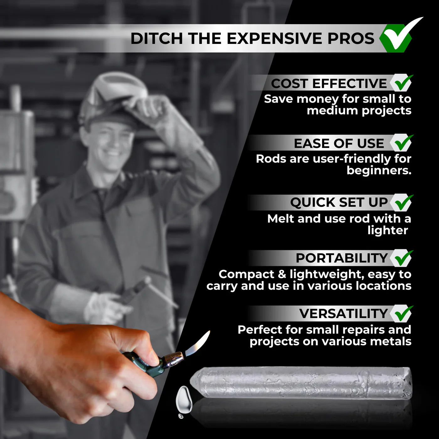 Instant Metal Repair Kit, QuickFix Solution