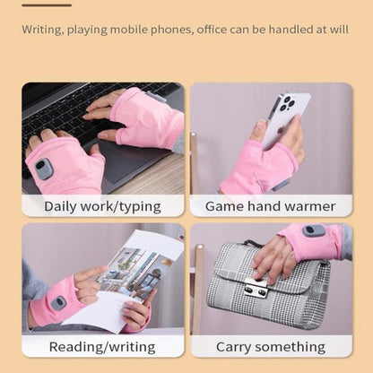 Heated Fingerless Gloves, USB Rechargeable Design