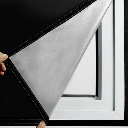 Blackout Window Cover Shade, Adhesive Sun Blocking Design