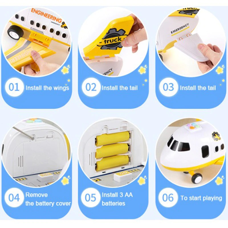 Airplane Toy Set for Kids, Fun and Educational Playtime