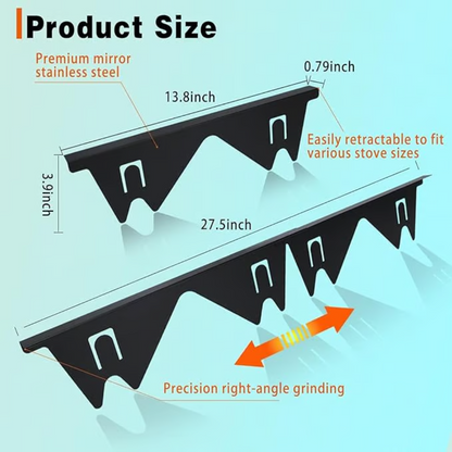 Adjustable Stove Gap Covers, GapLock Design