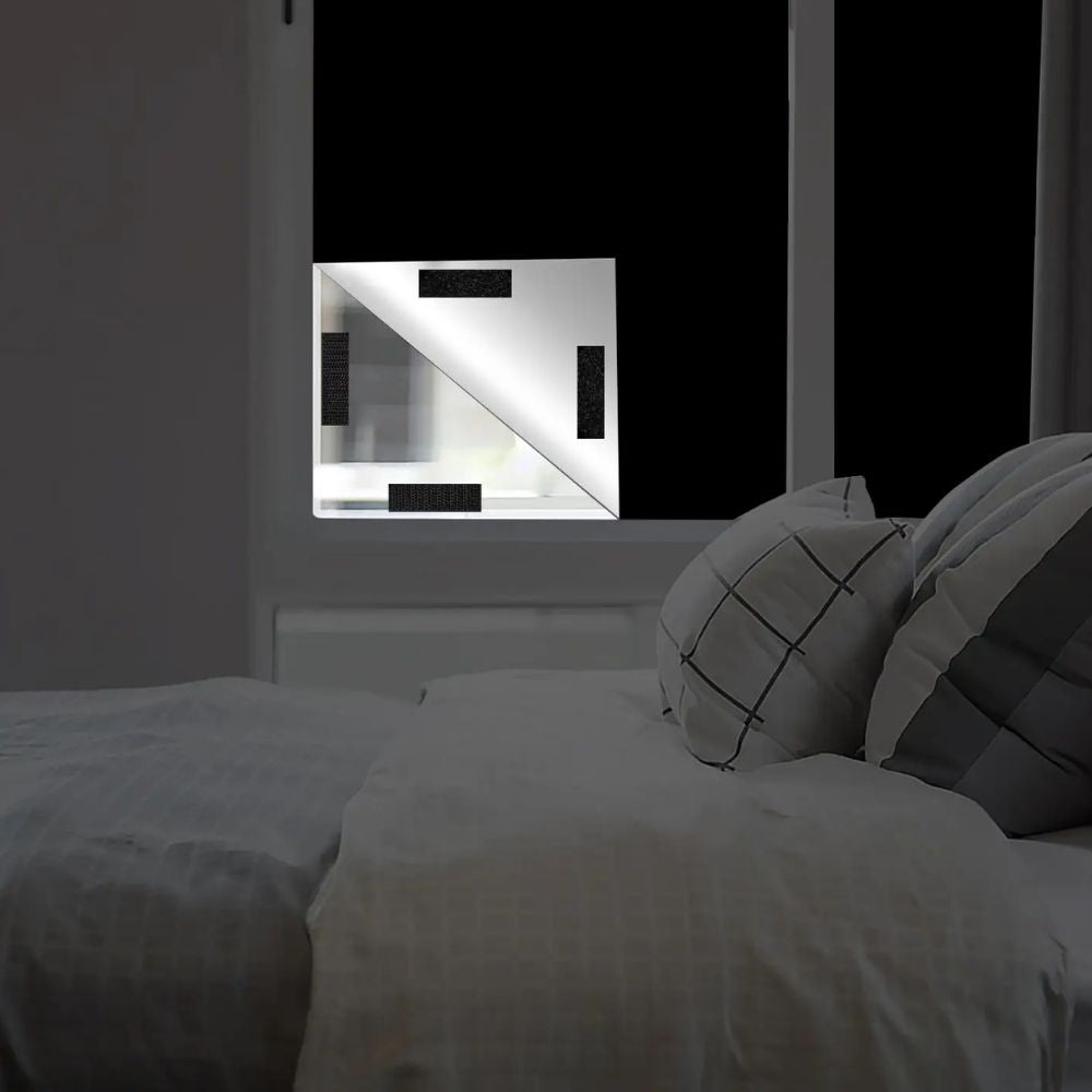 Blackout Window Cover Shade, Adhesive Sun Blocking Design