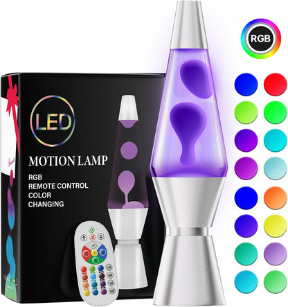 Lava Lamp with Colorful Wax and Bubble Motion