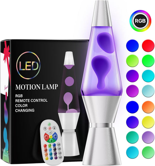 Lava Lamp with Colorful Wax and Bubble Motion