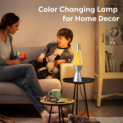Lava Lamp with Colorful Wax and Bubble Motion
