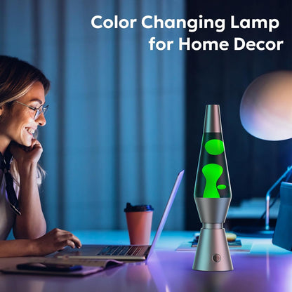Lava Lamp with Colorful Wax and Bubble Motion