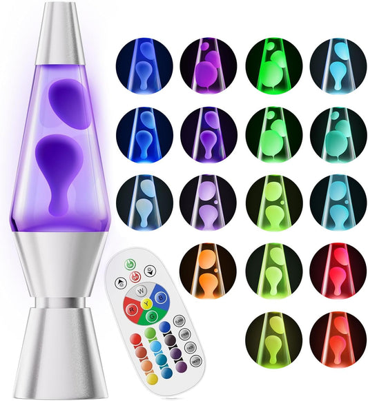 Lava Lamp with Colorful Wax and Bubble Motion