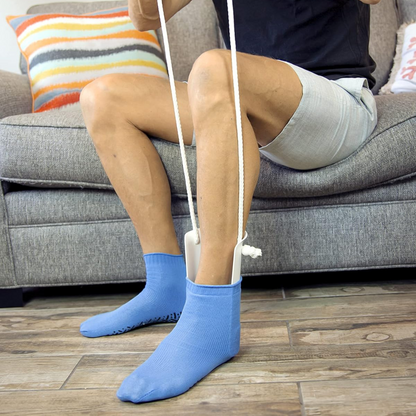 Sock Wearing Device for Elderly and Handicapped, No Bend Design