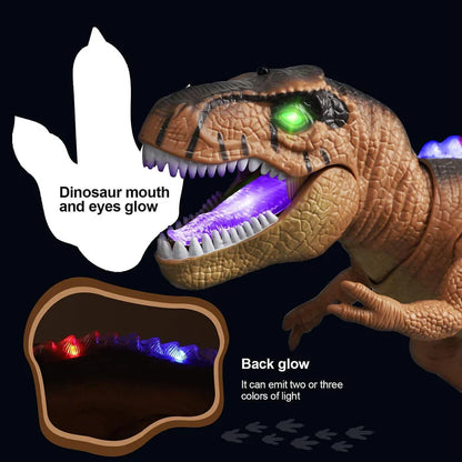Remote Control T-Rex Dinosaur Toy, LED Light Up, Walking and Roaring Features