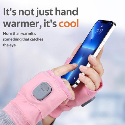 Heated Fingerless Gloves, USB Rechargeable Design