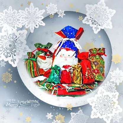 Christmas Gift Bags, Drawstring Design, Set of 15