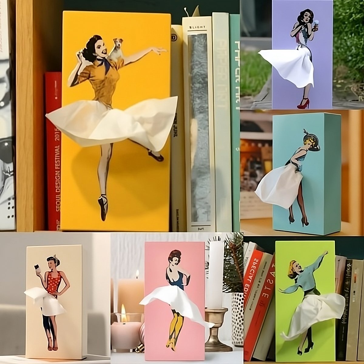 Flying Skirt Tissue Box Cover, Decorative Tissue Holder