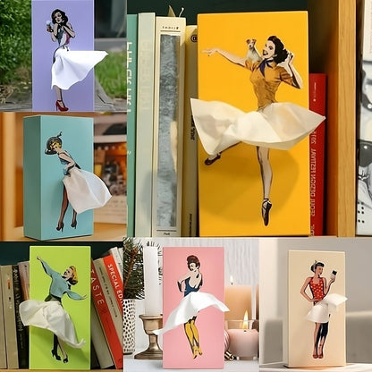 Flying Skirt Tissue Box Cover, Decorative Tissue Holder