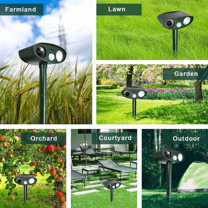 Ultrasonic Deer Repeller, Pack of 4 Solar Powered Devices