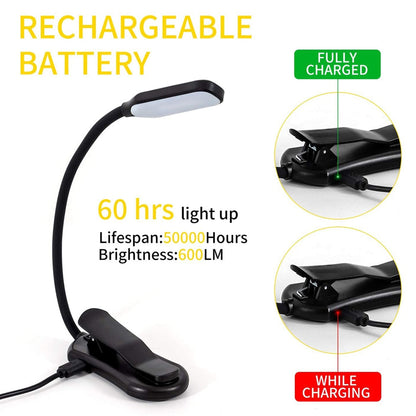 Reading Lamp with Book Clamp