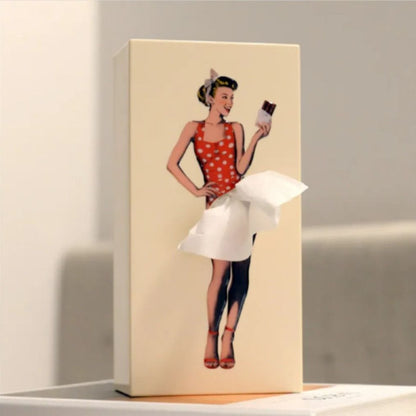 Flying Skirt Tissue Box Cover, Decorative Tissue Holder