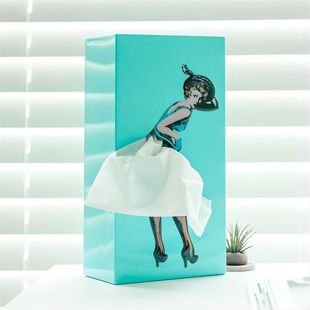 Flying Skirt Tissue Box Cover, Decorative Tissue Holder