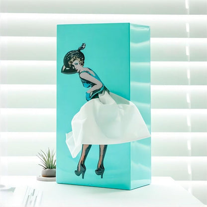Flying Skirt Tissue Box Cover, Decorative Tissue Holder