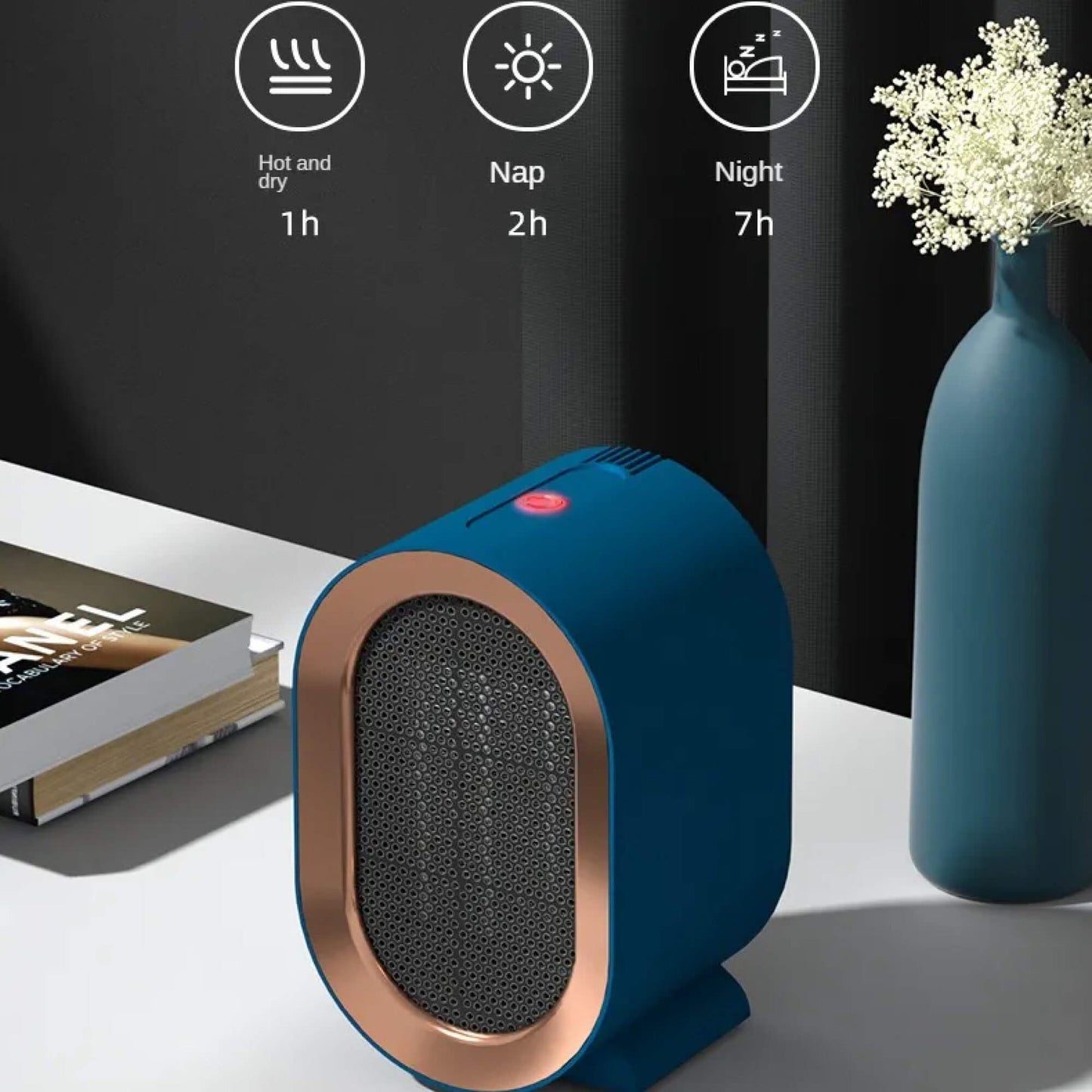 Small Portable Electric Heater, Energy Efficient Space Heater for Room