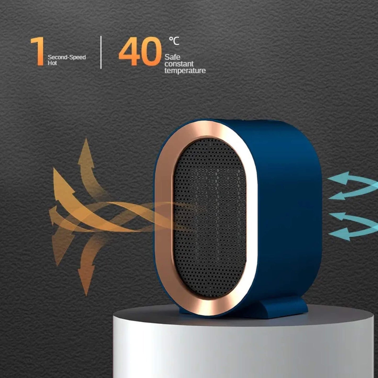 Small Portable Electric Heater, Energy Efficient Space Heater for Room
