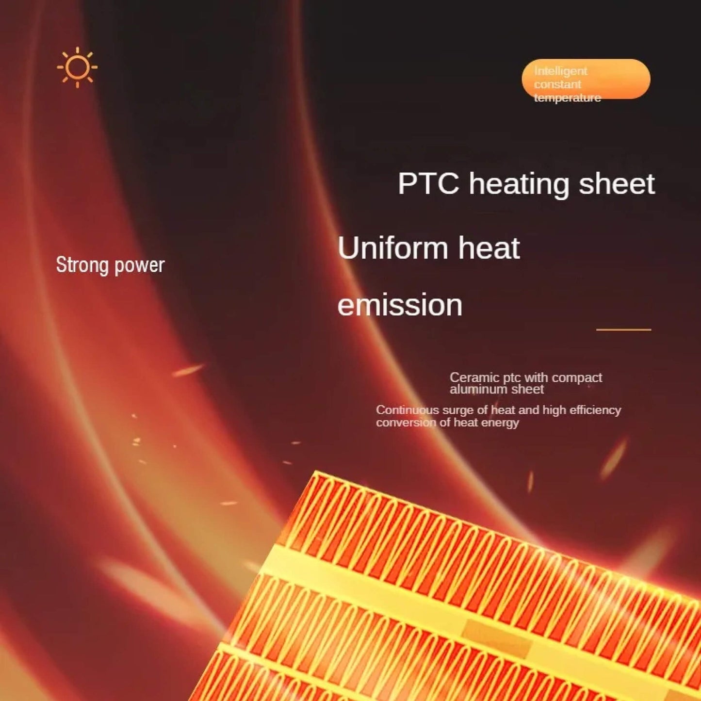 Small Portable Electric Heater, Energy Efficient Space Heater for Room