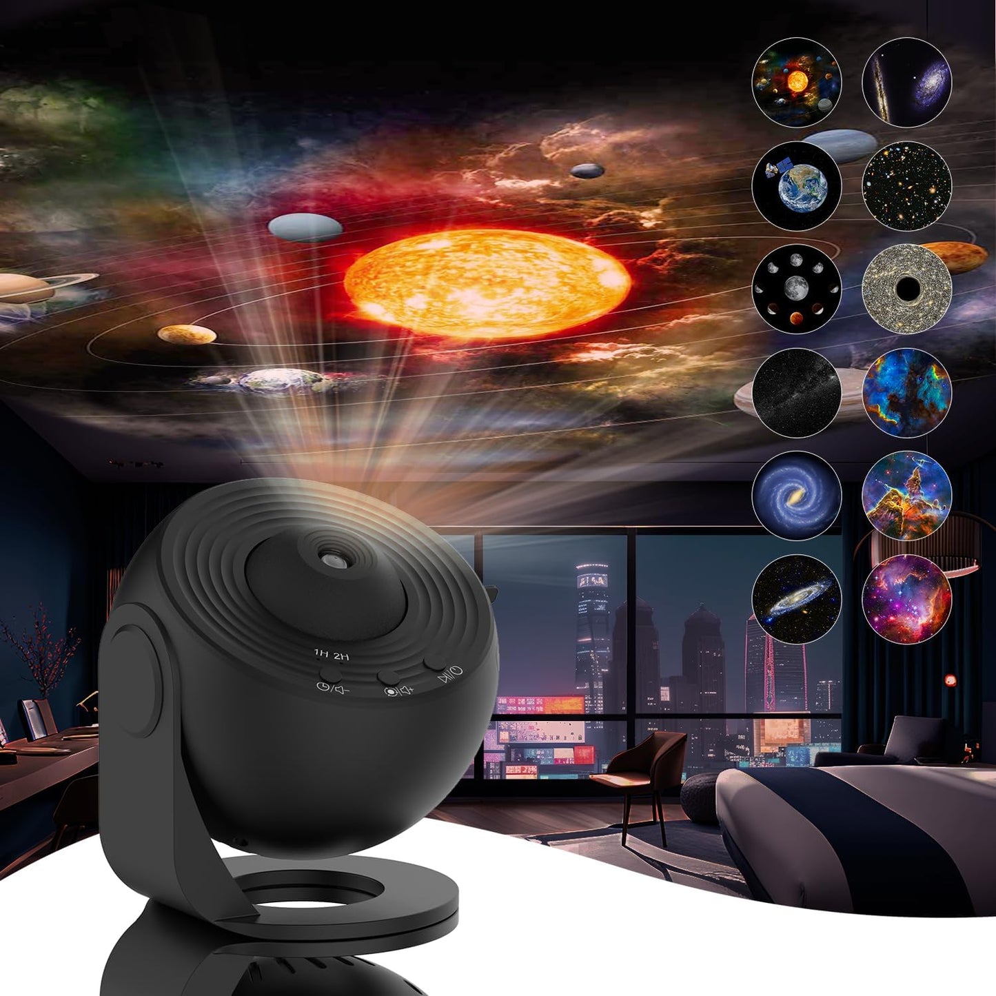 360° Planetarium Projector for Improved Relaxation and Stress Reduction
